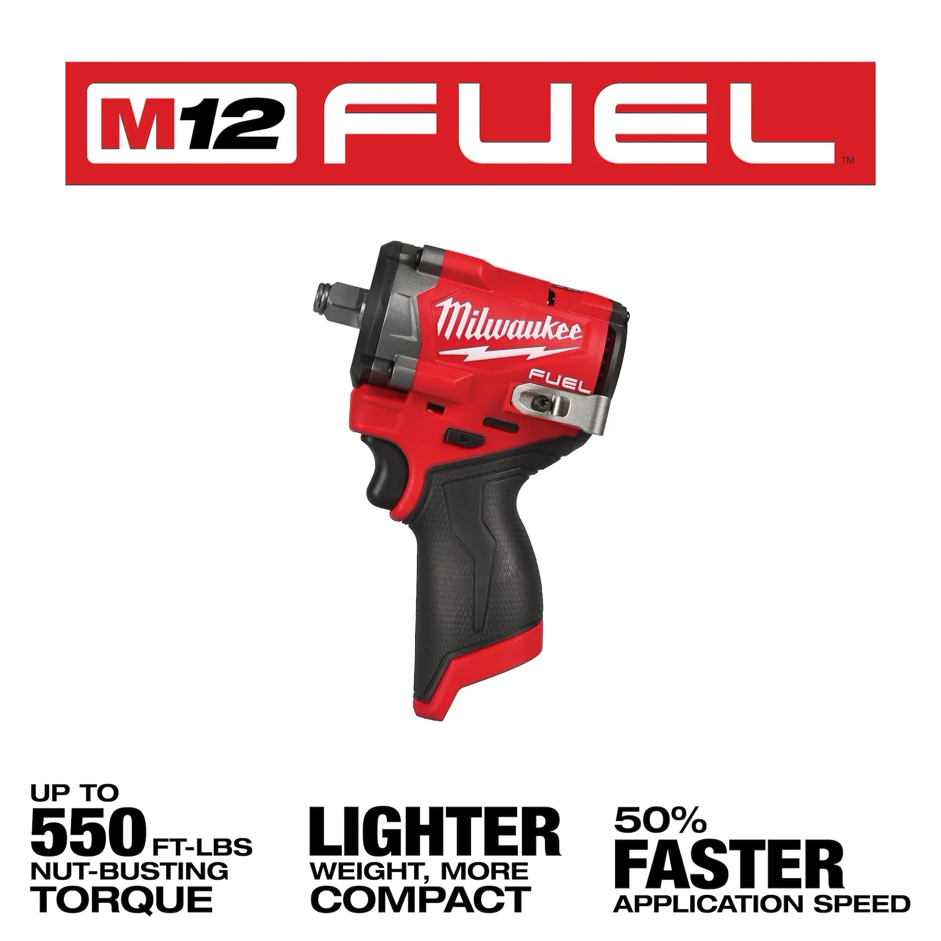 M12 FUEL™ Stubby 1/2" Impact Wrench with FREE battery