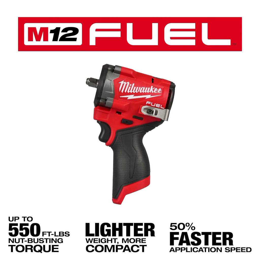 M12 FUEL™ Stubby 3/8" Impact Wrench (BARE TOOL)