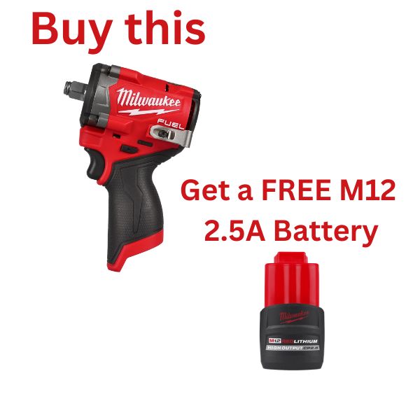 M12 FUEL™ Stubby 1/2" Impact Wrench with FREE battery